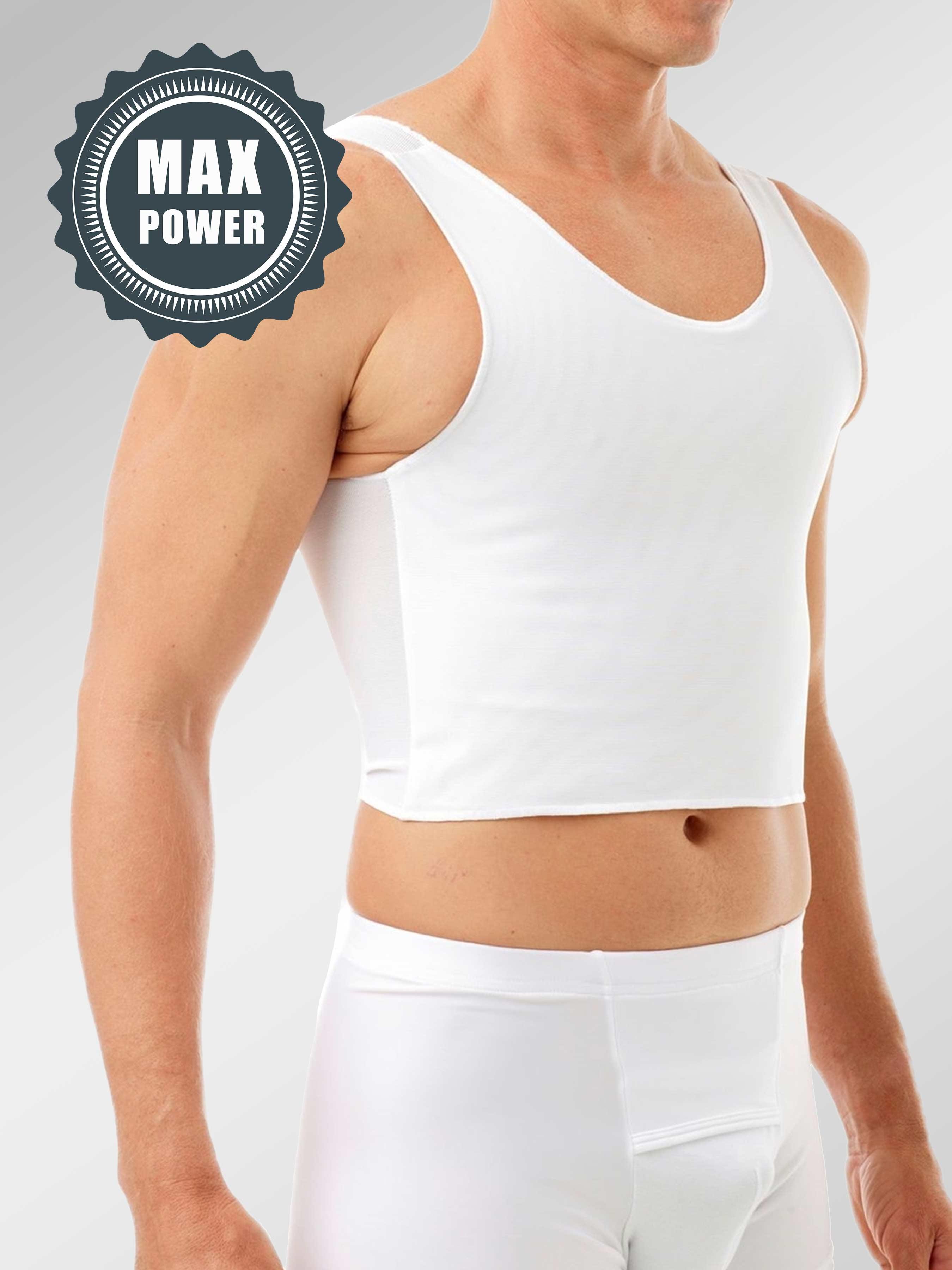 Underworks MagiCotton V-Neck Compression Shirt for Men - White - XS