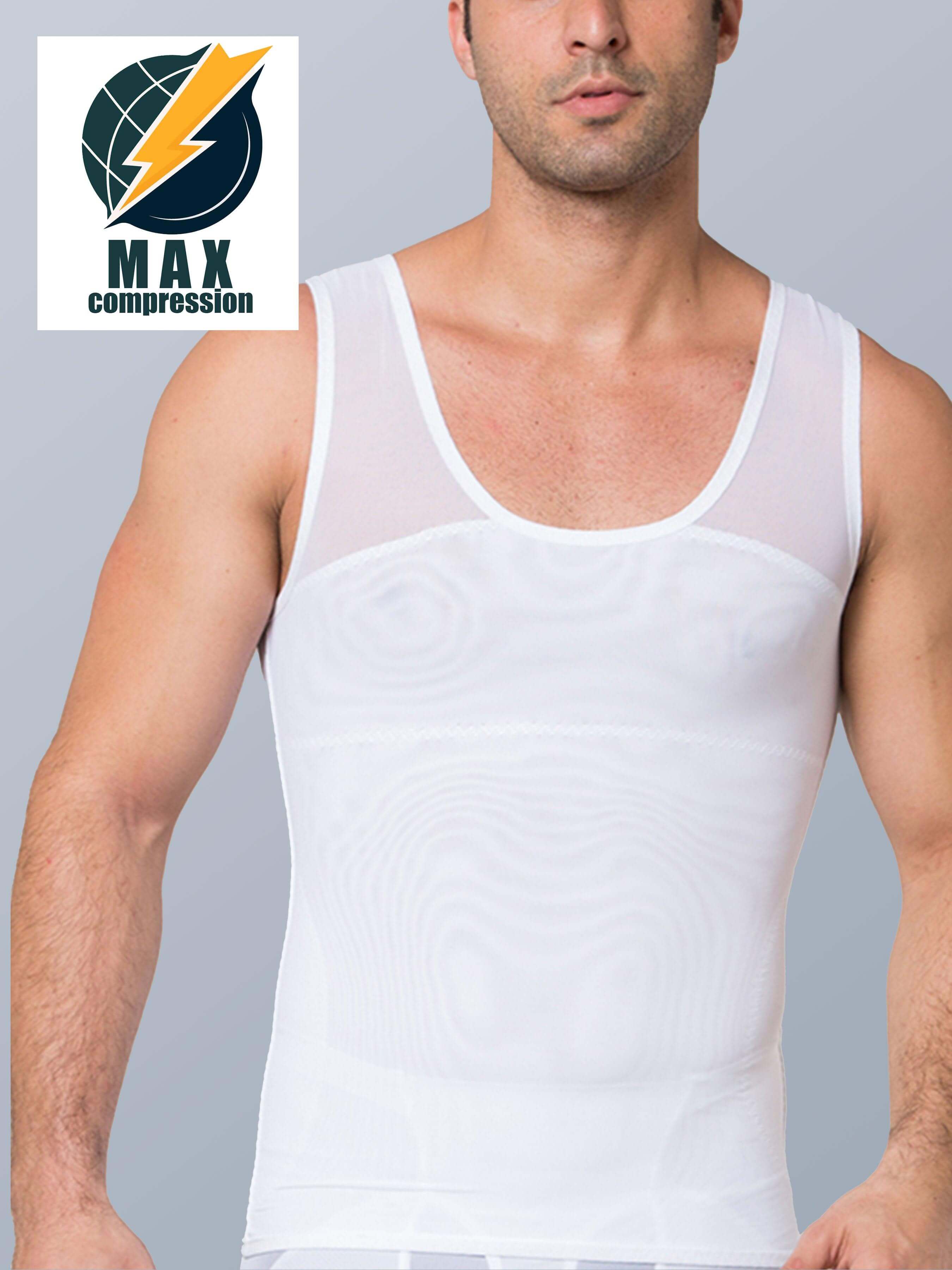 Compression shirt to hide excessive breast growth in men!