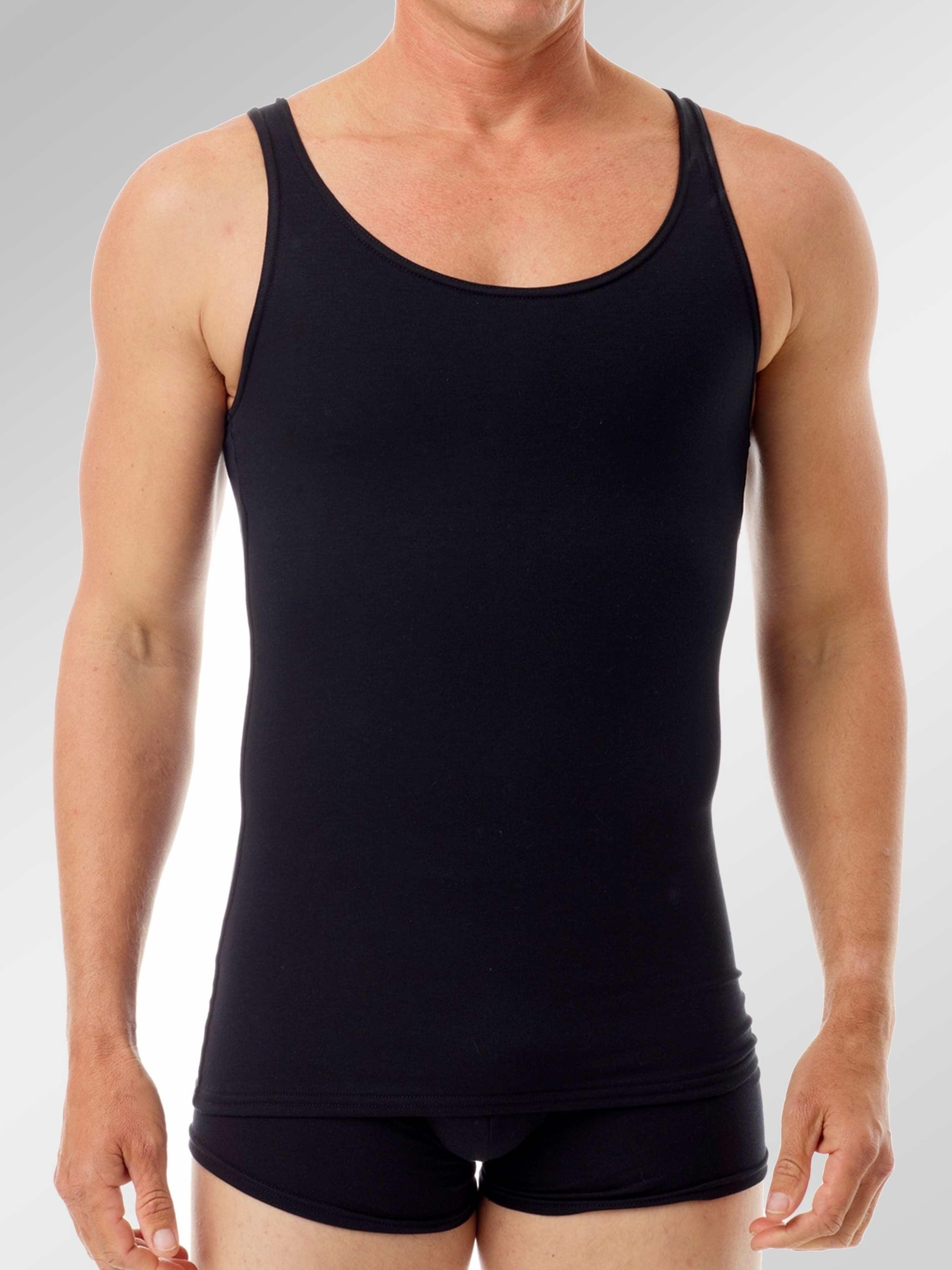 Insta Slim Men's Black Compression Muscle Tank Shirt (3X-Large)